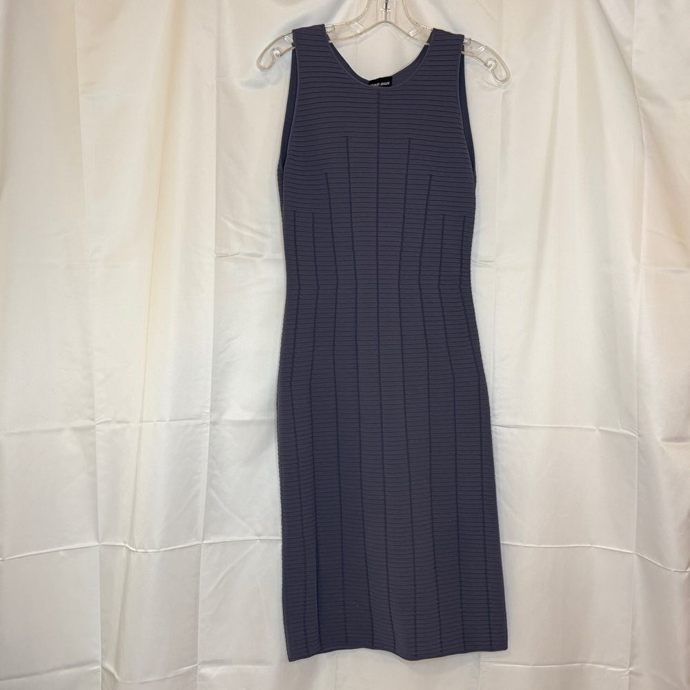 Giorgio Armani Textured Knit Sleeveless Midi Dress S